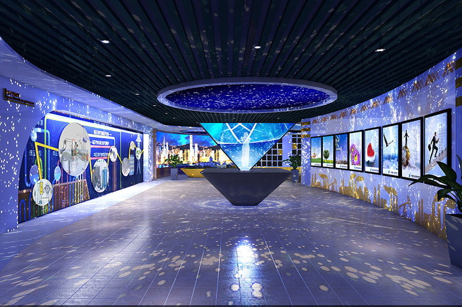 企业产品馆效果图,农用专用物资国企产品展馆方案,劳保用品企业展馆设备