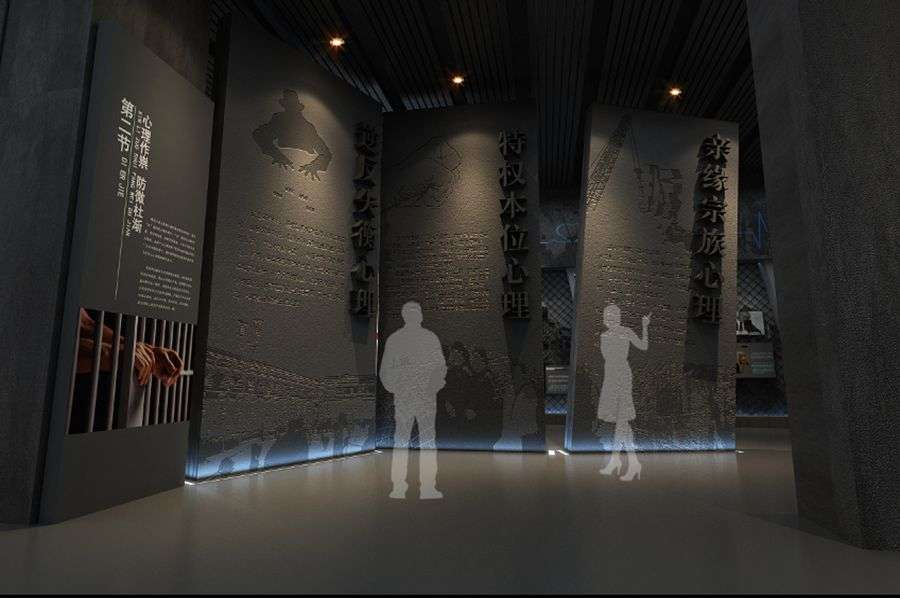 反恐维稳展厅效果图