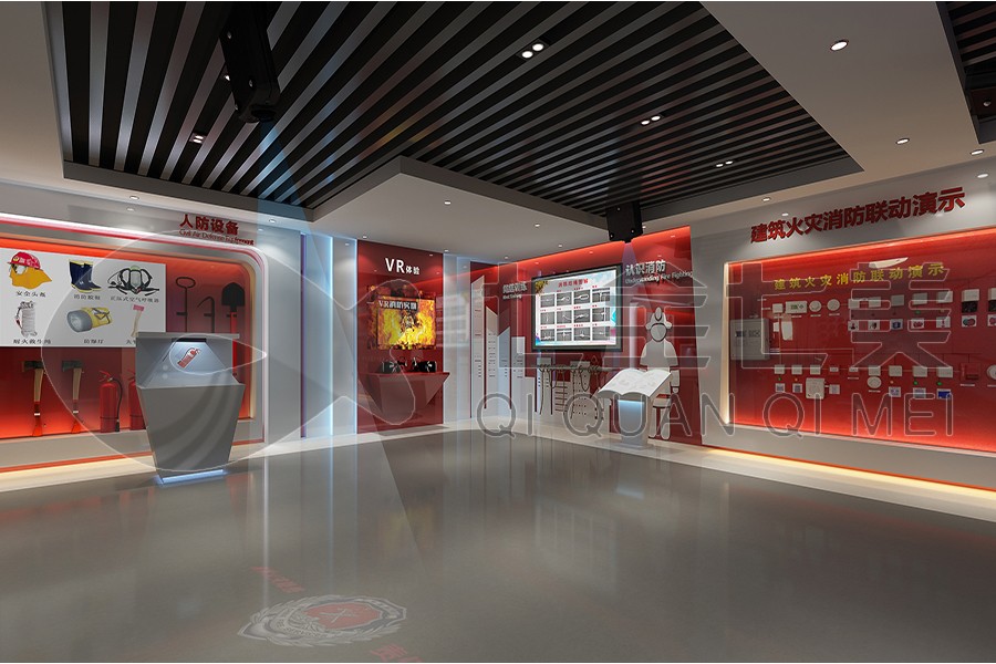 安全教育馆施工图,安全食品安全教育实训展馆效果图施工图,安全道路安全教育实践展馆设备方案