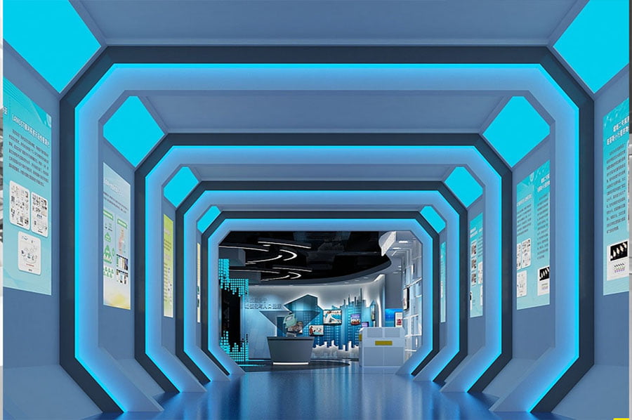 企业文化展厅设计,家用玻璃制品企业展厅设计,办公家具企业文化展馆效果图