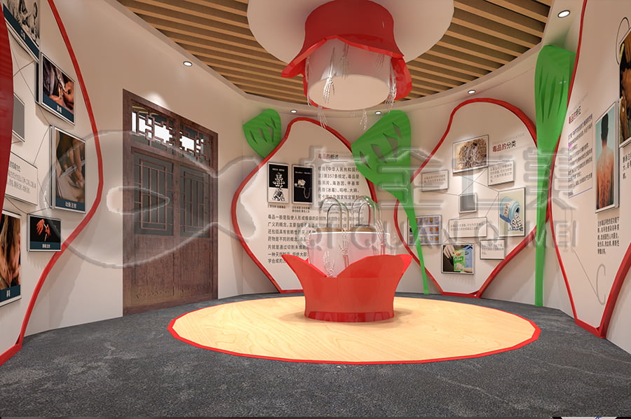 禁毒教育展厅设计,多媒体互动展示,智能化展览馆建设