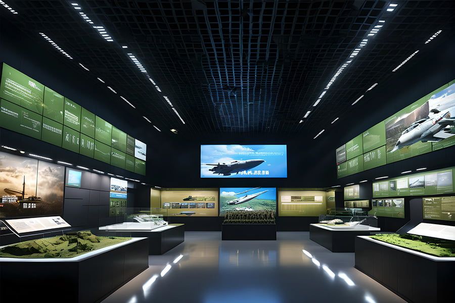 军史馆施工图,多媒体展示设备,数字化展览设计