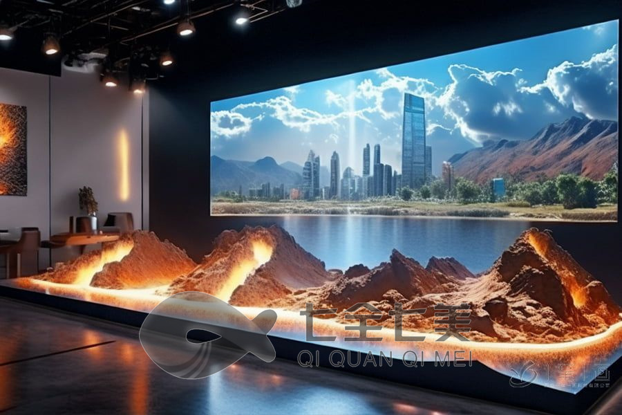 军区武装展厅设计,多媒体设备应用,现代化展示空间