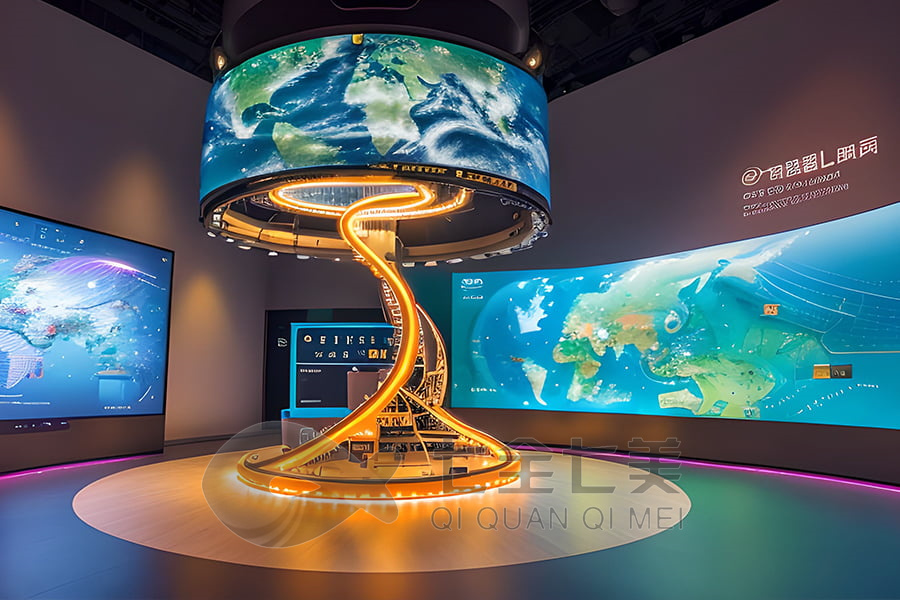 高科技外贸展馆施工, 多媒体互动展示, 现代化展览馆设计