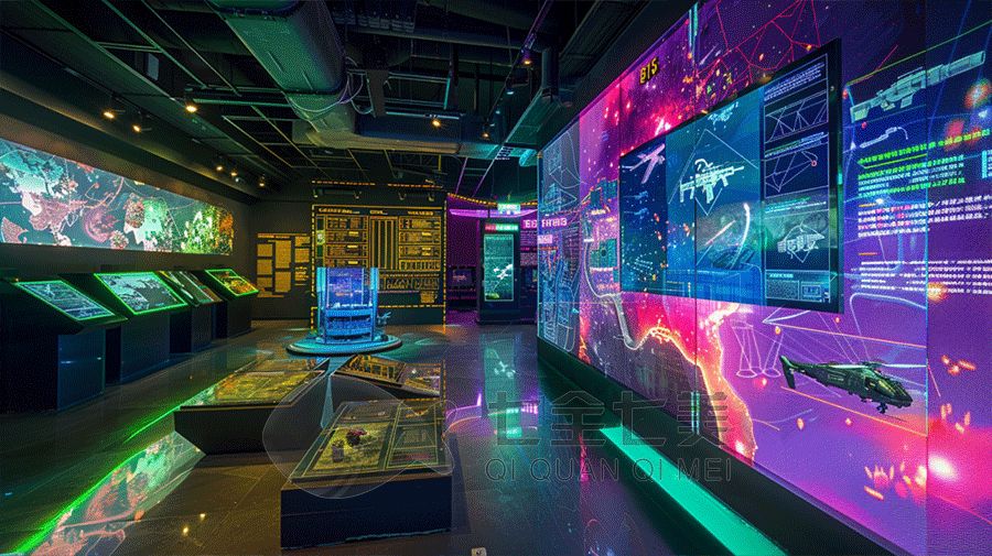 军史博物馆效果图,多媒体展示设备,数字化展览设计