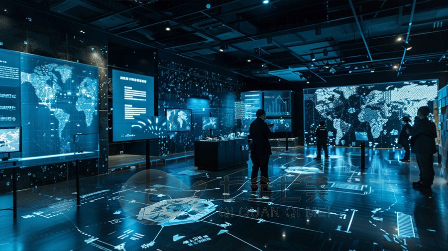 多媒体国防宣教展厅设计,数字化展馆建设方案,智能互动展示设备