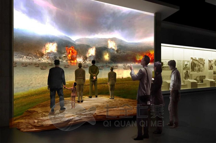 互动纪念传承馆效果图,多媒体展览馆设计,数字化展馆建设