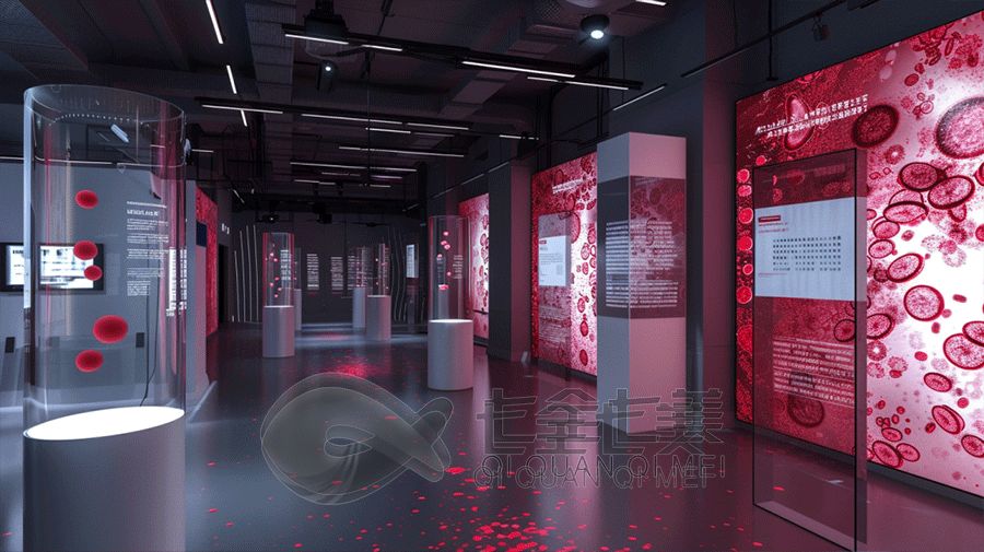 数字化医学科普教育基地施工图,多媒体展览馆设计公司,医学科普教育基地建设方案