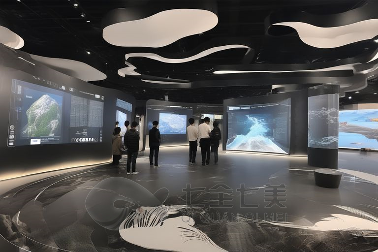 AI智能研学展厅设计,多媒体互动展示,未来教育体验区