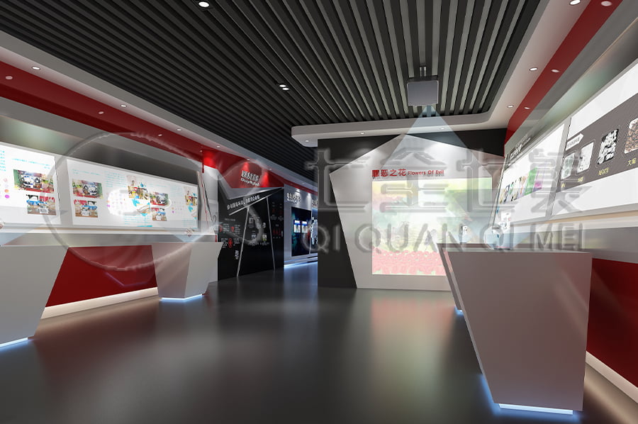 禁毒展厅建设, 智慧禁毒防艾馆装修设计, 禁毒展馆设计平面图