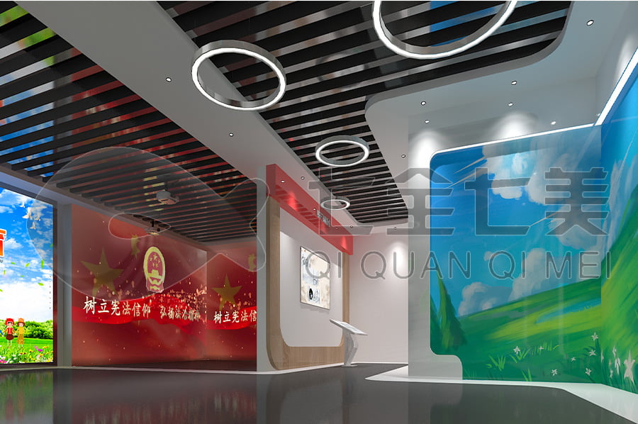  法制教育馆, 普法教育展馆方案设计公司, 法院普法教育平台设计平面图