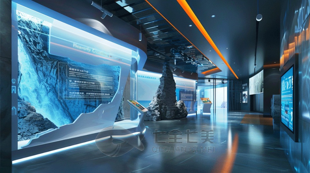 工业风展厅设计, 多媒体互动技术, 现代化工业展示, 创新展示解决方案, 工业展示建设